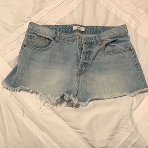 Forever 21 acid wash cut off denim short, 27